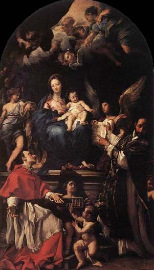 Carlo Maratti Madonna and Child Enthroned with Angels and Saints oil painting picture